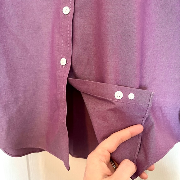 L.L. Bean Women’s Button-Down, Button-Up Purple Top - Large - Picture 7 of 9